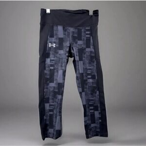 UNDER ARMOUR Heat Gear Crop Leggings Compression M Pocket Athletic Yoga Running